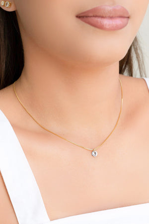 Gargantilha Veneziana Ponto de Luz Banhado a Ouro 18K