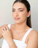 Gargantilha Veneziana Ponto de Luz Ródio Branco