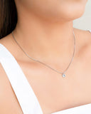 Gargantilha Veneziana Ponto de Luz Ródio Branco