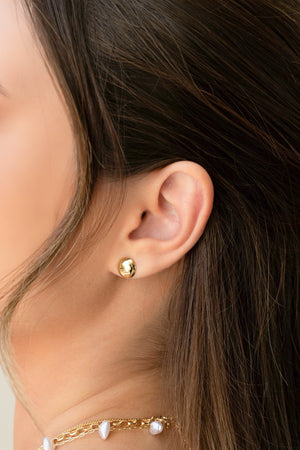 Brinco Redondo Liso Banhado a Ouro 18K