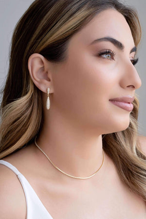 Choker Riviera Cristal 1.75 mm Banhado a Ouro 18K