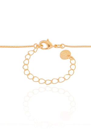 Gargantilha Veneziana Ponto de Luz Cristal Banhado a Ouro 18K