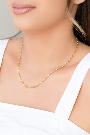 Gargantilha Elos 3 mm Banhado a Ouro 18K