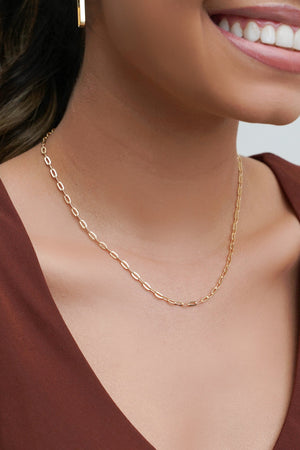 Choker Elos 3 mm Banhado a Ouro 18K