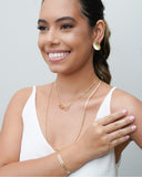 Brinco Oval Liso Banhado a Ouro 18K