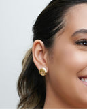 Brinco Redondo Liso 15 mm Banhado a Ouro 18K