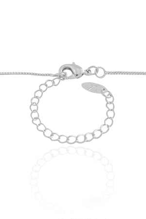 Gargantilha Veneziana Flor Lisa Ródio Branco