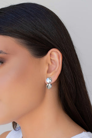 Brinco Redondo Liso Ródio Branco