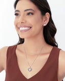 Brinco Redondo Cravejado Cristal Ródio Branco