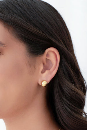 Brinco Bola Lisa 12 mm Banhado a Ouro 18K