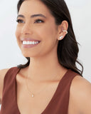 Brinco Pérola Achatada 6 mm Banhado a Ouro 18K