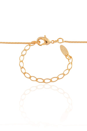 Gargantilha Coração Filho Menino Cravejado Cristal Banhado a Ouro 18K - 45 cm