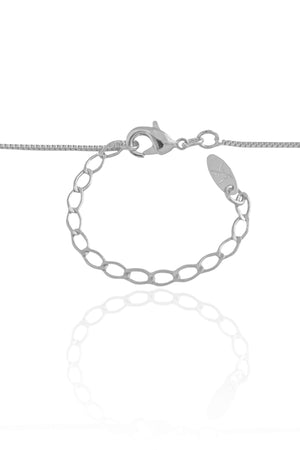 Gargantilha Coração Filho Menino Cravejado Cristal Ródio Branco - 45 cm