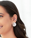 Brinco Redondo Liso 25 mm Ródio Branco