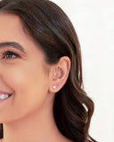 Brinco Ponto de Luz Cravação Inglesa 5 mm Banhado a Ouro 18K