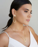 Brinco Orgânico Grumet Banhado a Ouro 18K