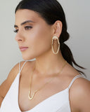 Gargantilha Elos Grumet Pingente Orgânico Banhado a Ouro 18K