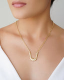 Gargantilha Elos Grumet Pingente Orgânico Banhado a Ouro 18K