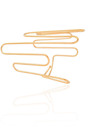 Bracelete Fio Ondas Banhado a Ouro 18K