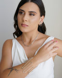 Bracelete Fio Ondas Ródio Branco