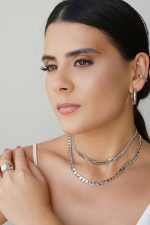 Choker Grumet 6.5 mm Ródio Branco