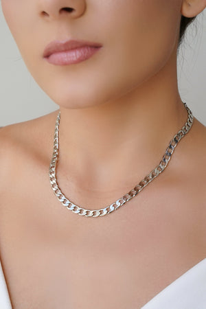 Choker Grumet 6.5 mm Ródio Branco