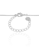 Gargantilha Longa Veneziana Pingente Orgânico Vazado Ródio Branco