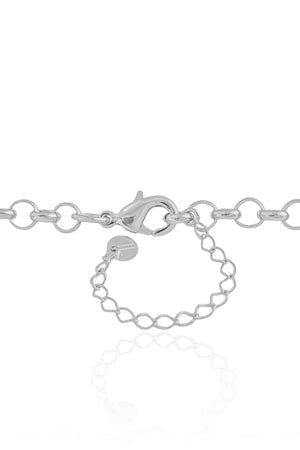 Gargantilha Elos Portugueses Orgânico Vazado Ródio Branco