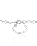 Gargantilha Elos Portugueses Orgânico Vazado Ródio Branco