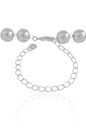 Choker Bolas Lisas 10 mm Ródio Branco