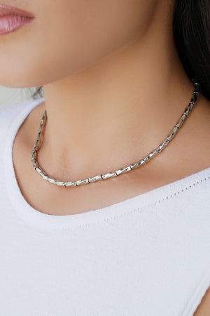 Choker Canutilhos Torcidos Ródio Branco