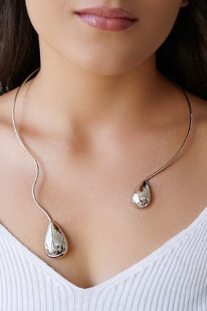 Aro Gotas Lisas Ródio Branco