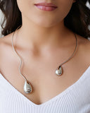 Aro Gotas Lisas Ródio Branco