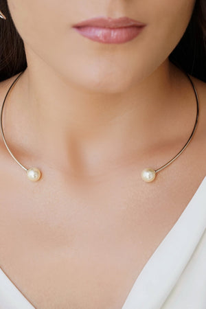 Aro Pérolas Ródio Branco