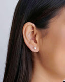 Brinco Pérola 6 mm Ródio Branco