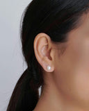 Brinco Pérola 8 mm Ródio Branco