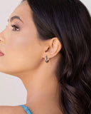 Brinco Argola Click Lisa 1.7 cm Ródio Branco