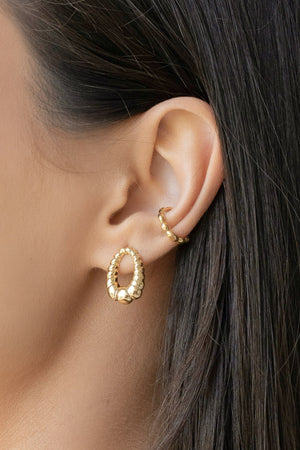 Piercing Gomos Lisos Banhado a Ouro 18K