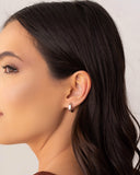 Brinco Argola Click Lisa 1.3 cm Ródio Branco