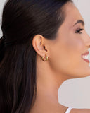 Brinco Argola Click Lisa 1.6 cm Banhado a Ouro 18K