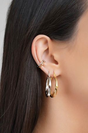 Piercing Martelado Banhado a Ouro 18K