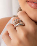 Anel Ajustável Tela Liso Tamanho G Ródio Branco