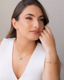 Bracelete Palito Liso Ródio Branco