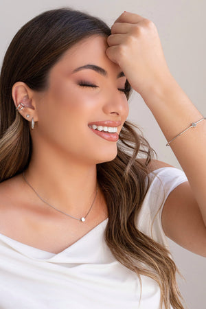 Piercing Filetes Lisos Ródio Branco