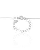 Gargantilha Veneziana Pingente Orgânico Liso 1.5 cm Ródio Branco - 45cm