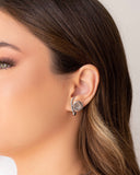 Ear Hook Redondo Liso Ródio Branco