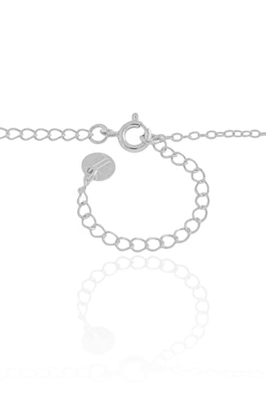 Choker Elos Plaquinhas Lisas Ródio Branco - 35 cm