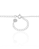 Choker Elos Plaquinhas Lisas Ródio Branco - 35 cm