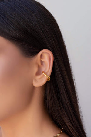 Piercing Fio Duplo Banhado a Ouro 18K