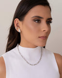 Piercing Fio Duplo Ródio Branco